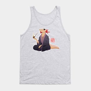 Axolotl Philosopher With Bubble Pipe Tank Top